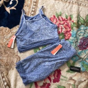 Biker shorts and crop top set